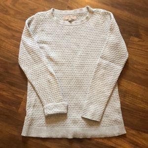 LOFT gray knit sweater